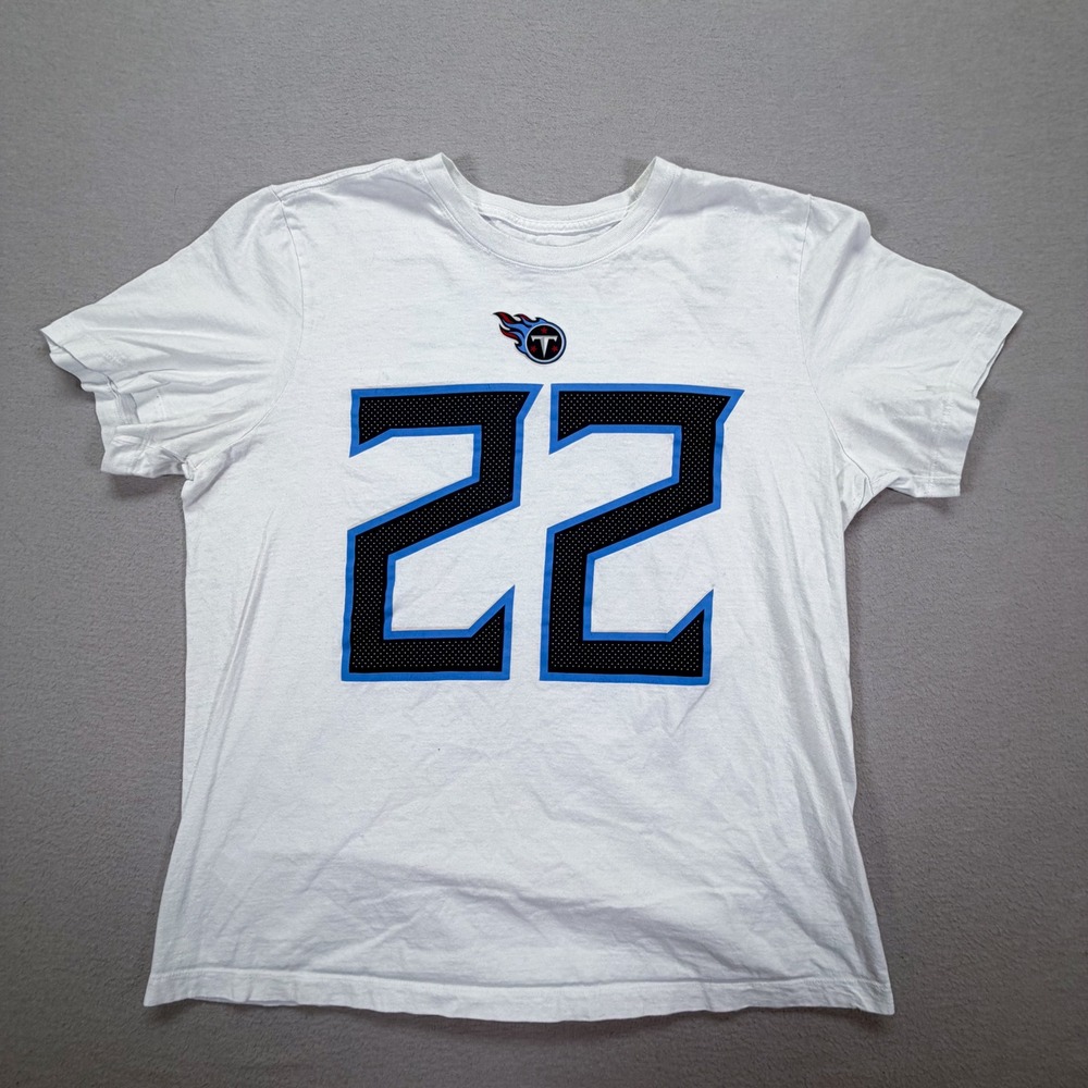 Nike Mens T-Shirt Regular White Tennessee Titans Derrick Henry 22 XL